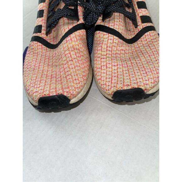 Adidas NMD Boost Womens‎ 7 Blue Orange Black Shoes A12 - Picture 3 of 7